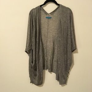 Alice + Olivia Silver Metallic Button Cardigan